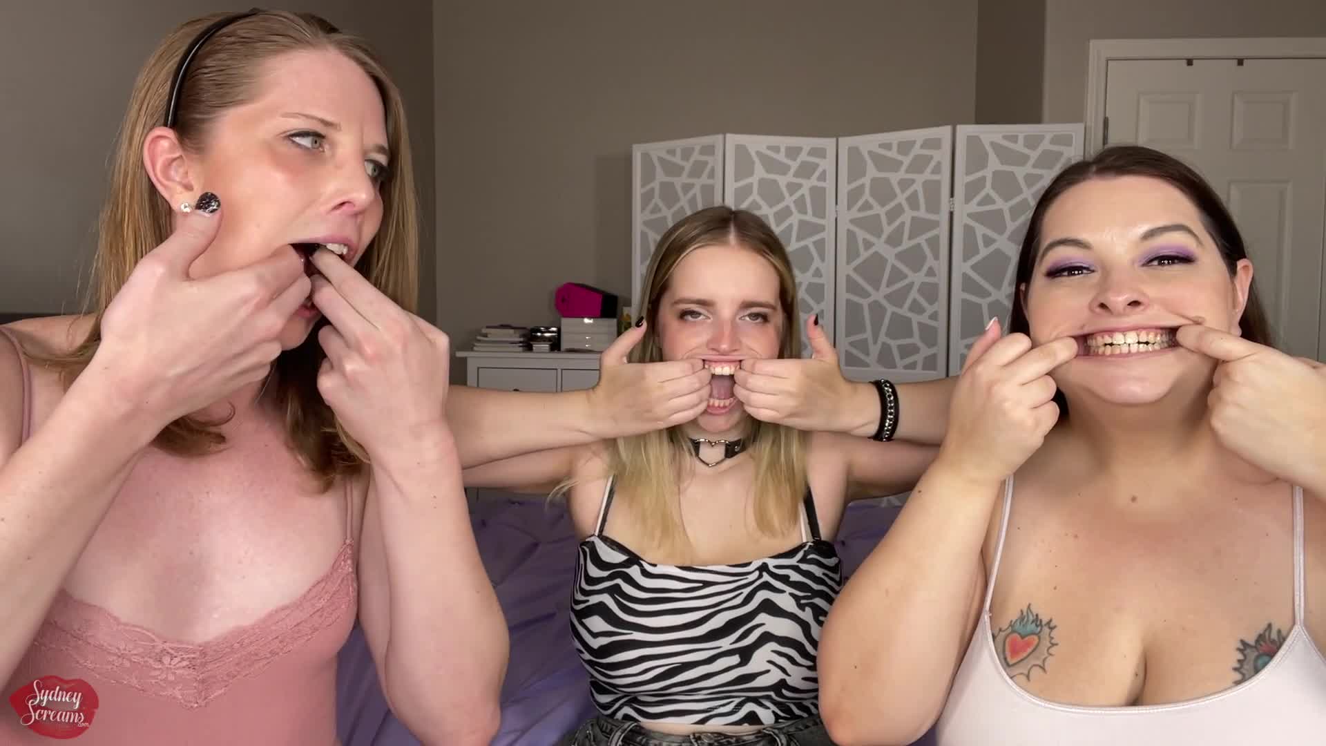 SydneyScreams4u - 3 Pornstars Compare Mouths - Codi Vore, Cassie Cummings &  Sydney - iWantClips